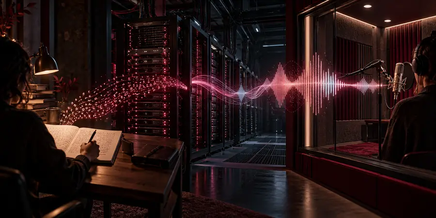 Abstract generated voice visualization